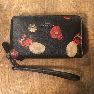 Coach Floral Wristlet